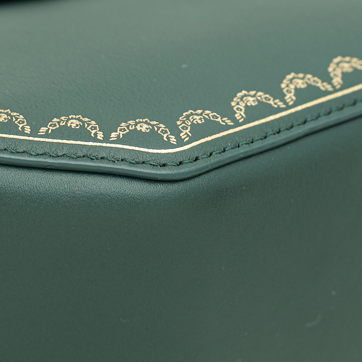 Cartier Emerald Green Guirlande De Cartier Top Handle Mini Bag