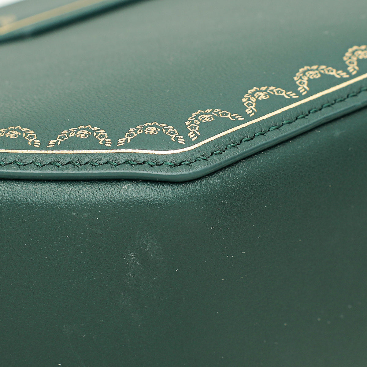 Cartier Emerald Green Guirlande De Cartier Top Handle Mini Bag