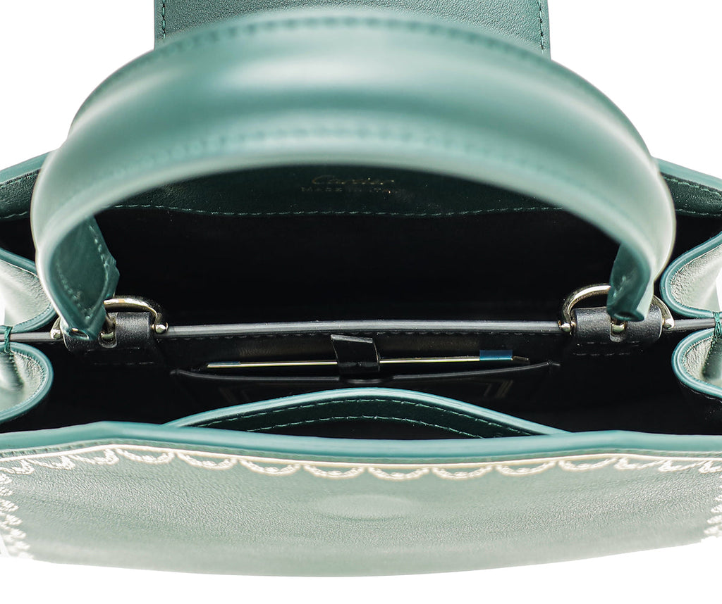 Cartier Emerald Green Guirlande De Cartier Top Handle Mini Bag