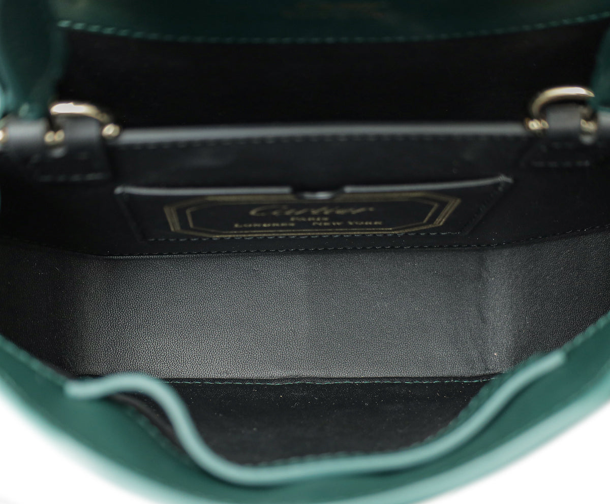Cartier Emerald Green Guirlande De Cartier Top Handle Mini Bag