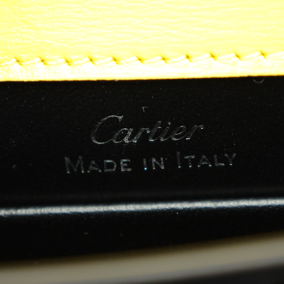 Cartier Yellow Panthere De Cartier Top Handle Mini Bag