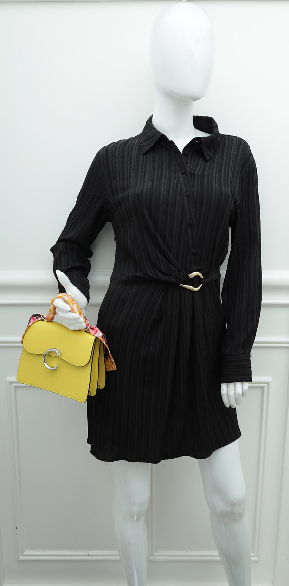 Cartier Yellow Panthere De Cartier Top Handle Mini Bag