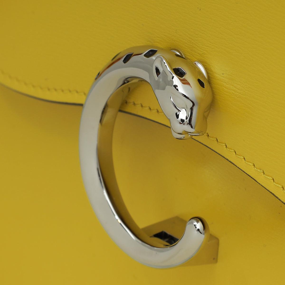Cartier Yellow Panthere De Cartier Top Handle Mini Bag