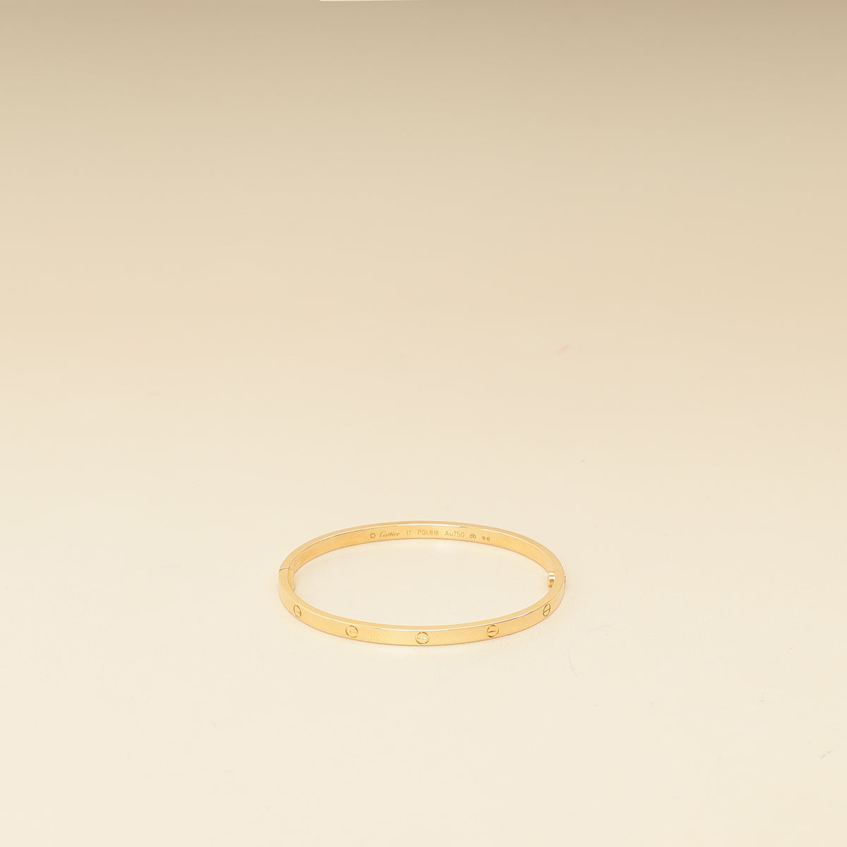 Cartier 18K Yellow Gold Love Small Model Bracelet 17