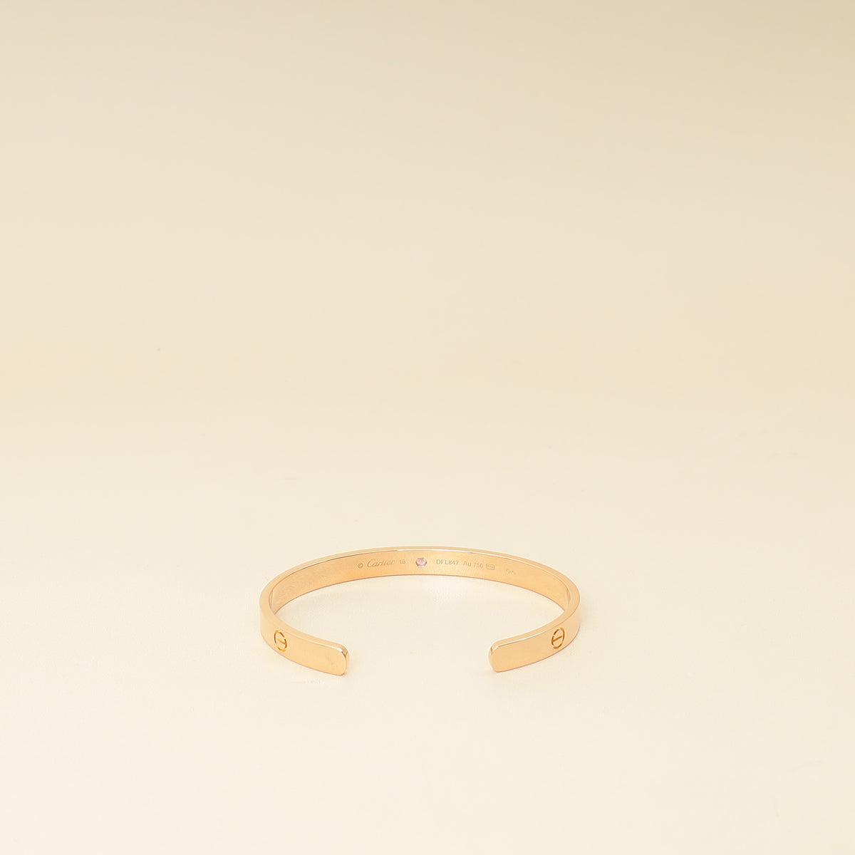 Cartier 18K Rose Gold Pink Sapphire Love Cuff Bracelet 18