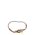 Cartier 18K Yellow Gold Brown Ceramic Cord Love Diamond Bracelet