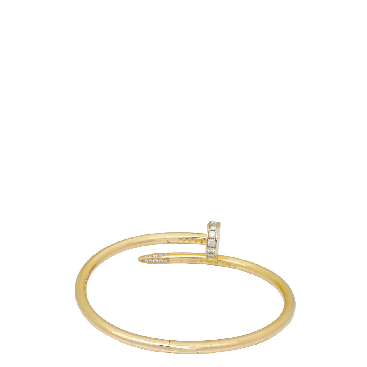 Cartier 18K Pink Gold Diamond Juste un Clou Bracelet 16