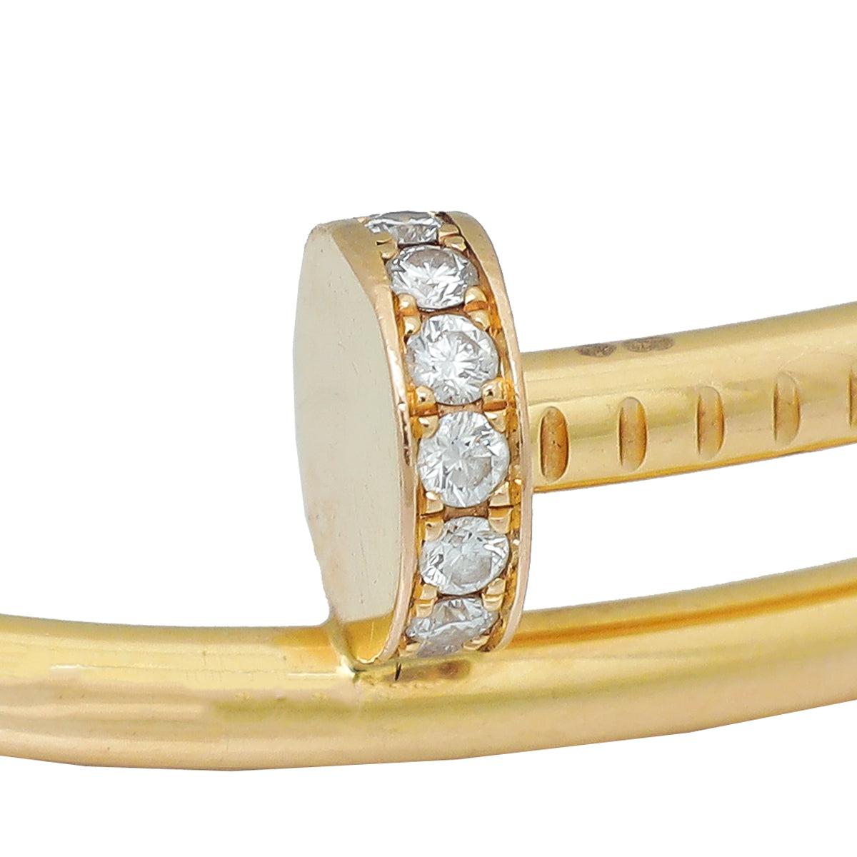 Cartier 18K Pink Gold Diamond Juste un Clou Bracelet 16