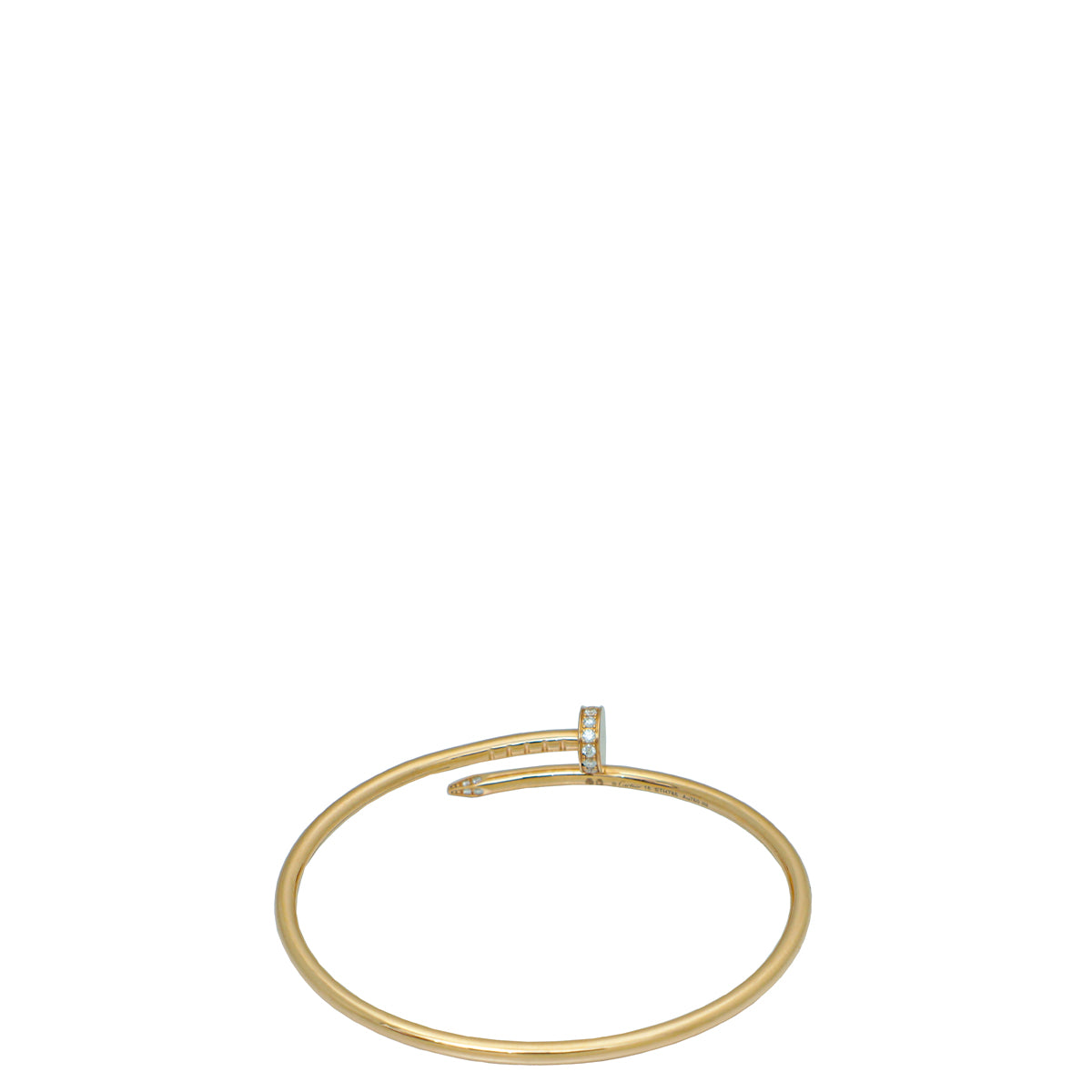 Cartier 18K Rose Gold Diamond Juste Un Clou Small Model Bracelet 15