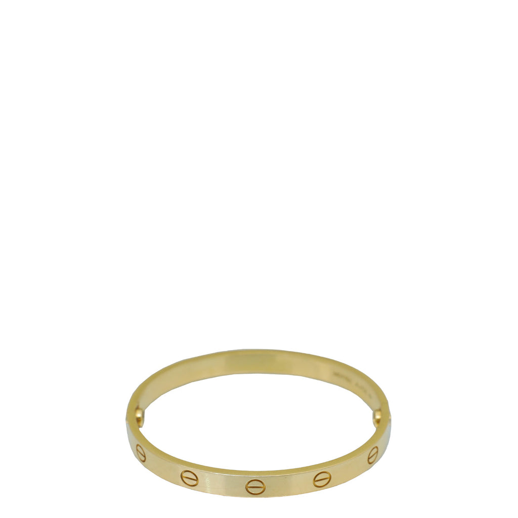 Cartier 18K Yellow Gold Love Classic Bracelet 17