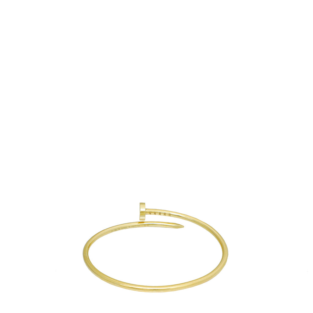 Cartier 18K Yellow Gold Juste Un Clou Small Model Bracelet 15