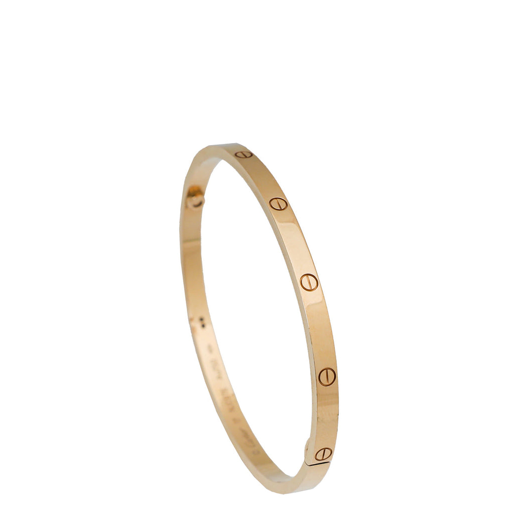 Cartier 18K Pink Gold Small Model Love Bracelet 17
