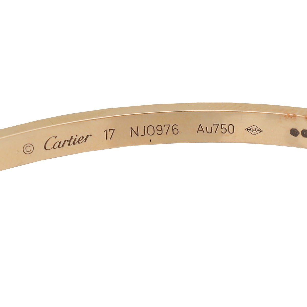 Cartier 18K Pink Gold Small Model Love Bracelet 17
