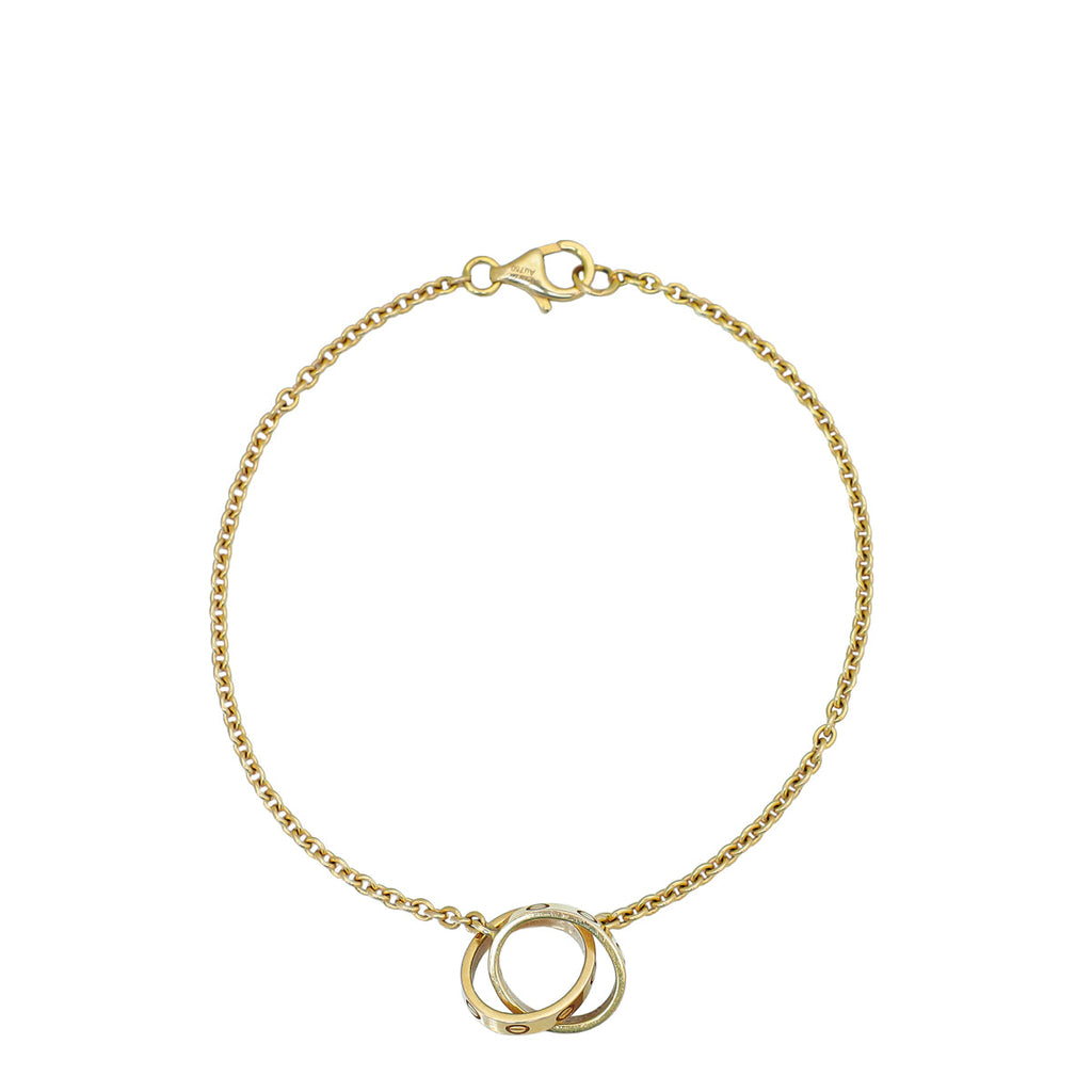 Cartier 18K Pink Gold Love Hoops Chain Bracelet
