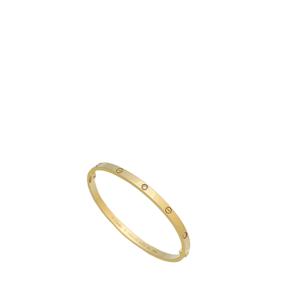 Cartier 18K Pink Gold 6 Diamonds Small Model Love Bracelet 16
