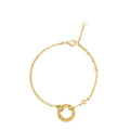 Cartier 18K Yellow Gold 2 Diamond Love Chain Bracelet