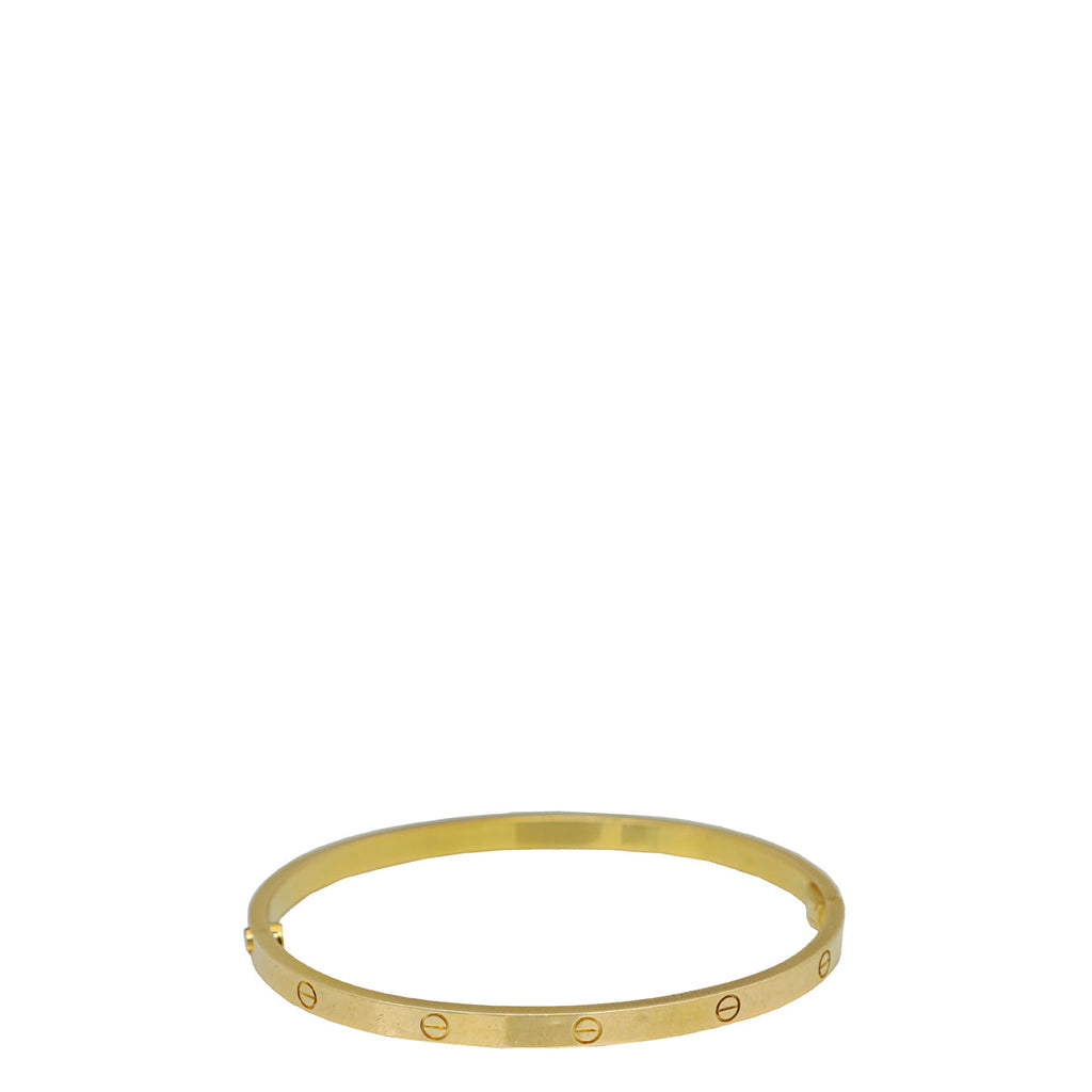 Cartier 18K Yellow Gold Small Model Love Bracelet 17