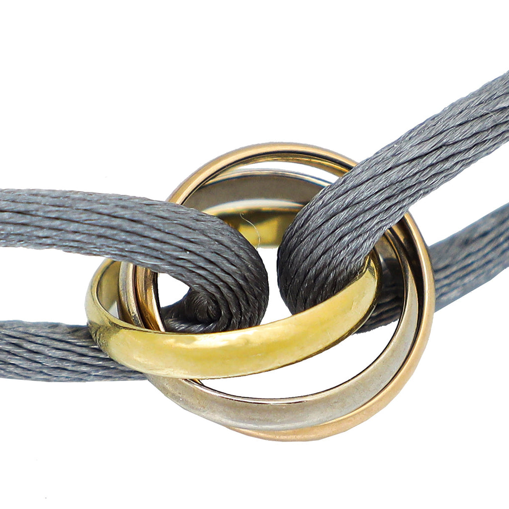 Cartier 18K Trinity Gold Three Colors Cord Bracelet
