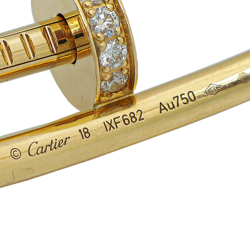 Cartier 18K Yellow Gold w/32 Diamonds Juste Un Clou Bracelet 18