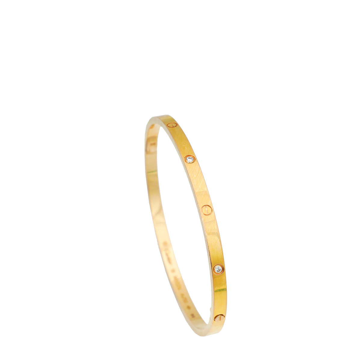 Cartier 18K Rose Gold 6 Diamond Love Small Model Bracelet 18