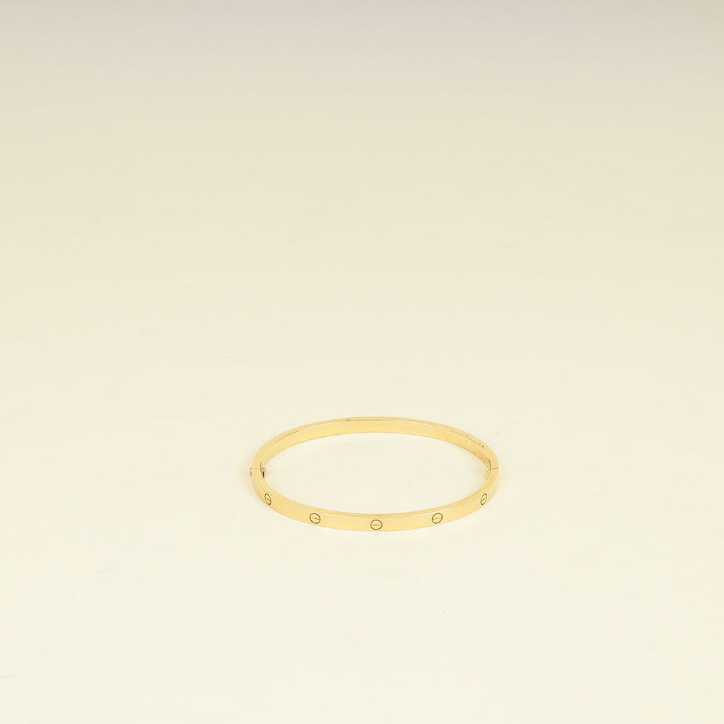 Cartier 18K Yellow Gold Love Small Bracelet 17