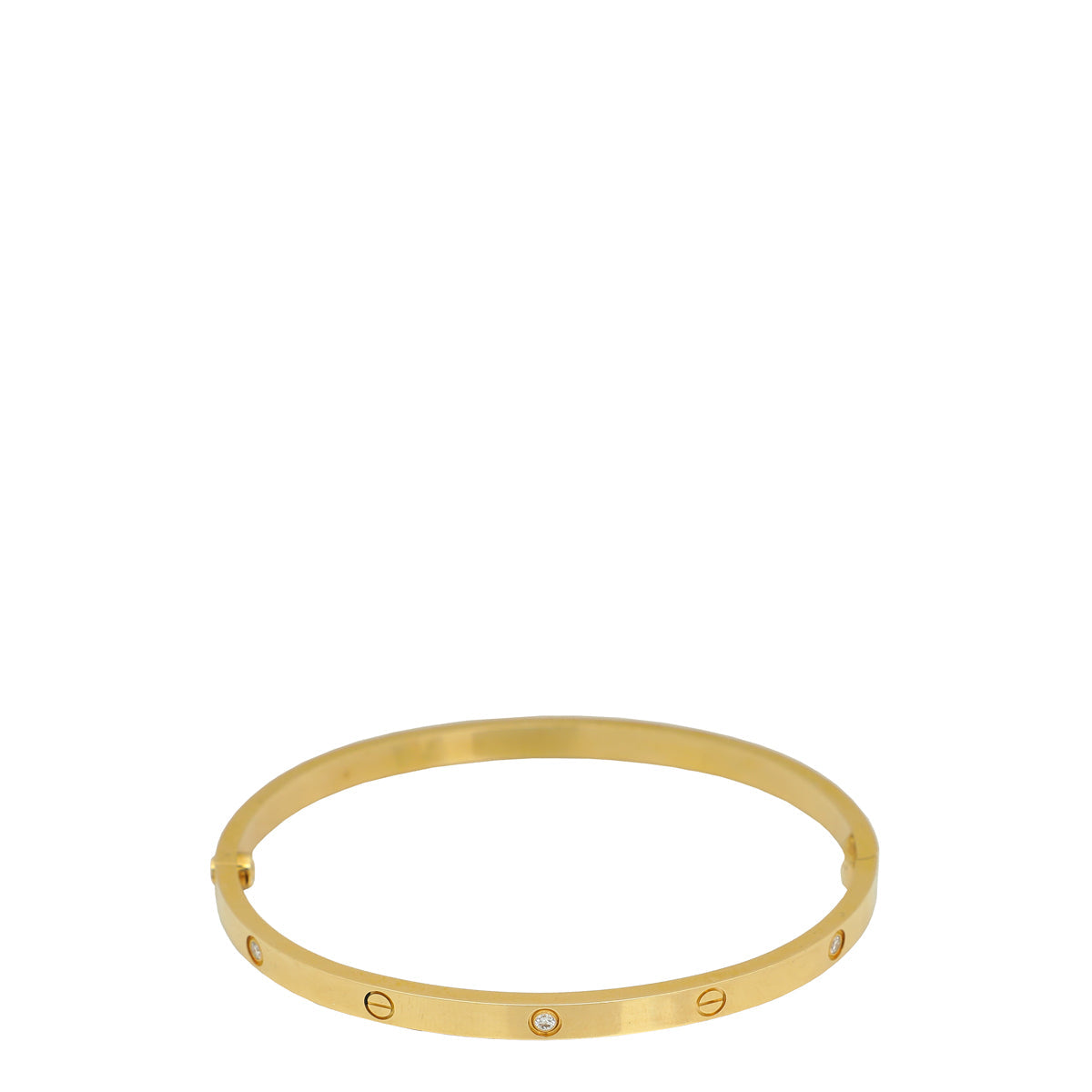Cartier 18K Yellow Gold Love 6 Diamond Small Model Bracelet 17