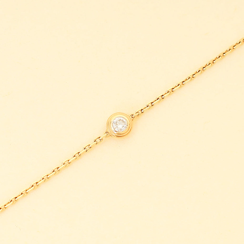 Cartier 18K Yellow Gold Diamond D'Amour Mini Model Bracelet