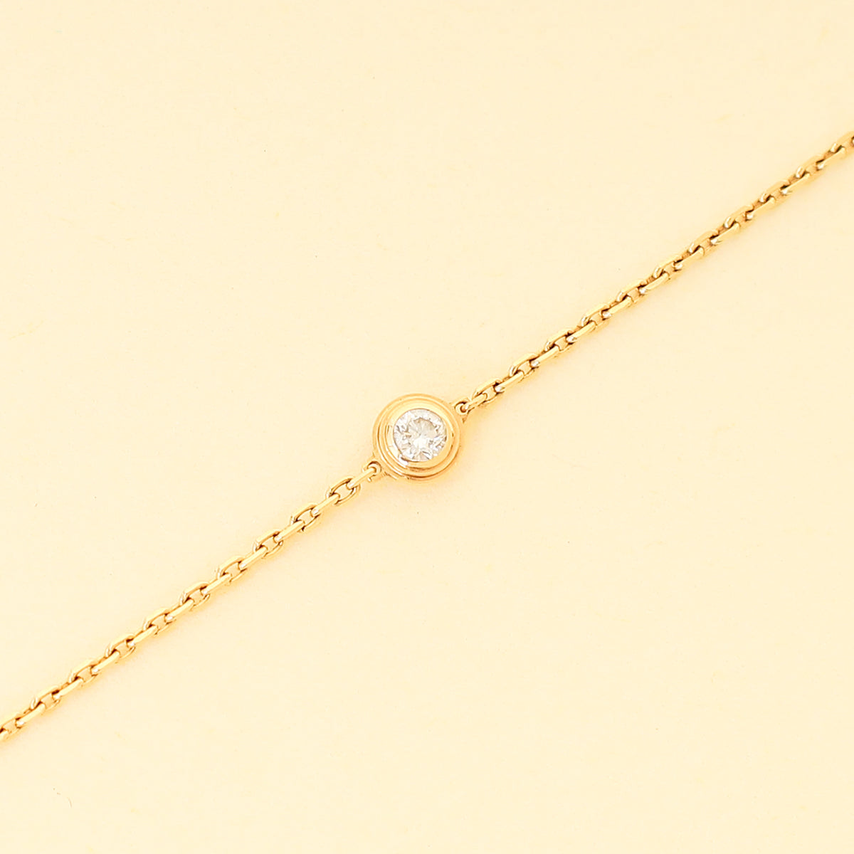Cartier 18K Yellow Gold Diamond D'Amour Mini Model Bracelet