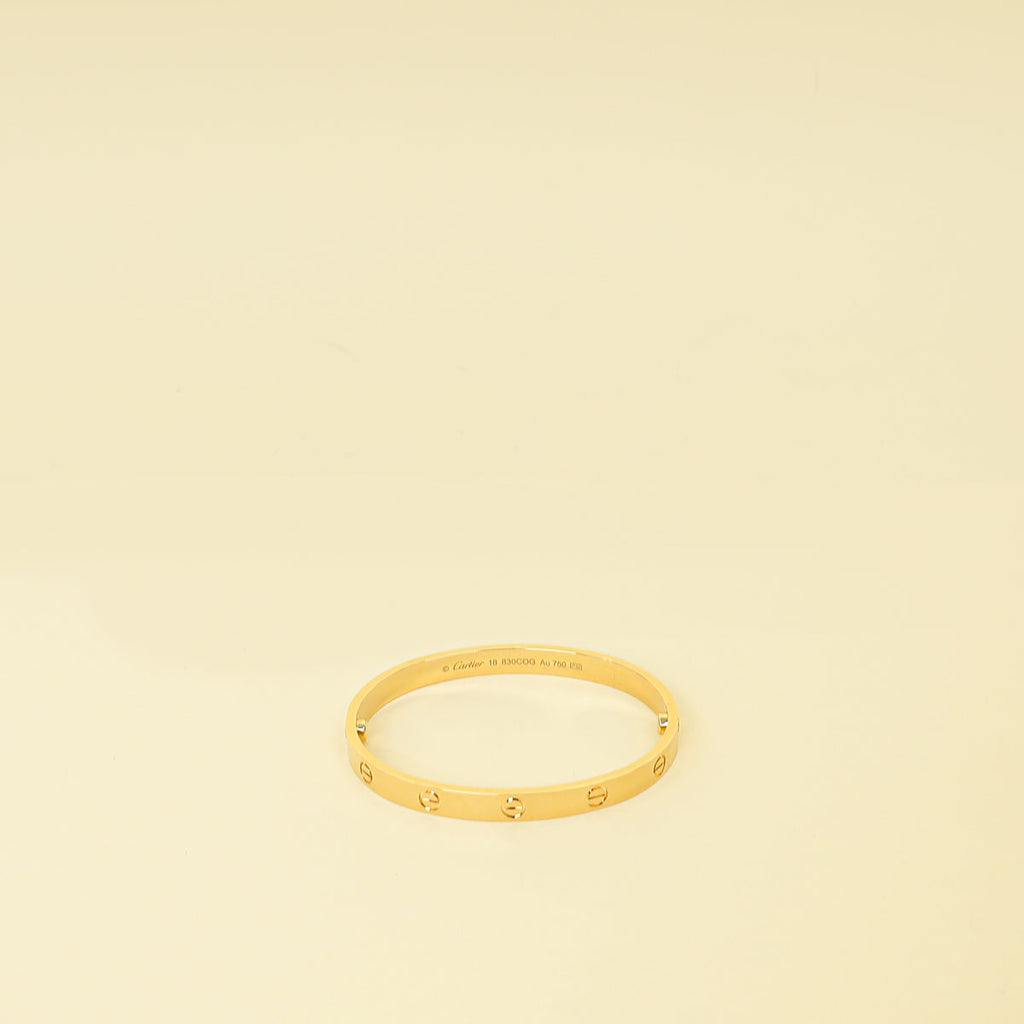 Cartier 18K Yellow Gold Love Classic Bracelet 18
