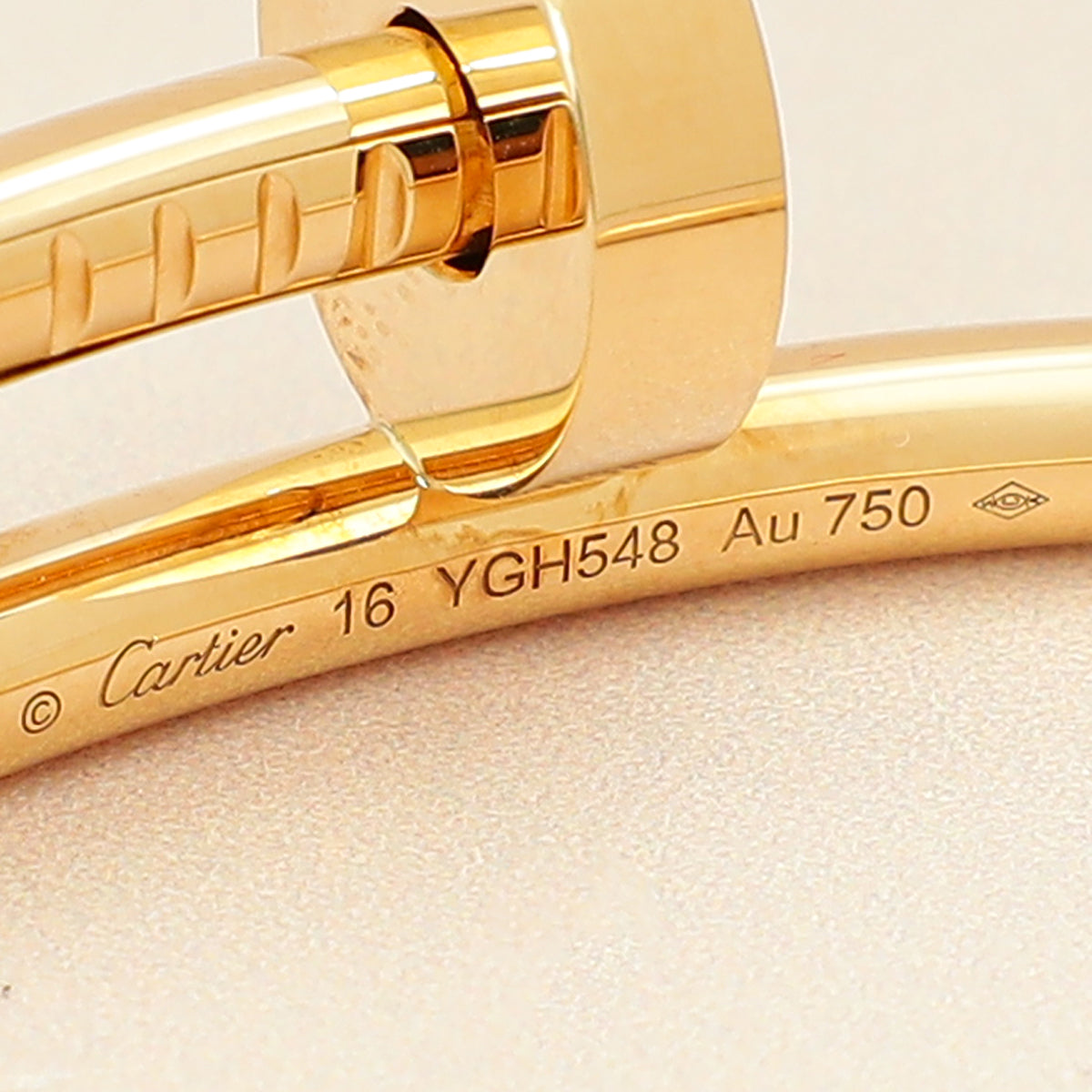 Cartier 18K Yellow Gold Juste Un Clou Classic Bracelet 16