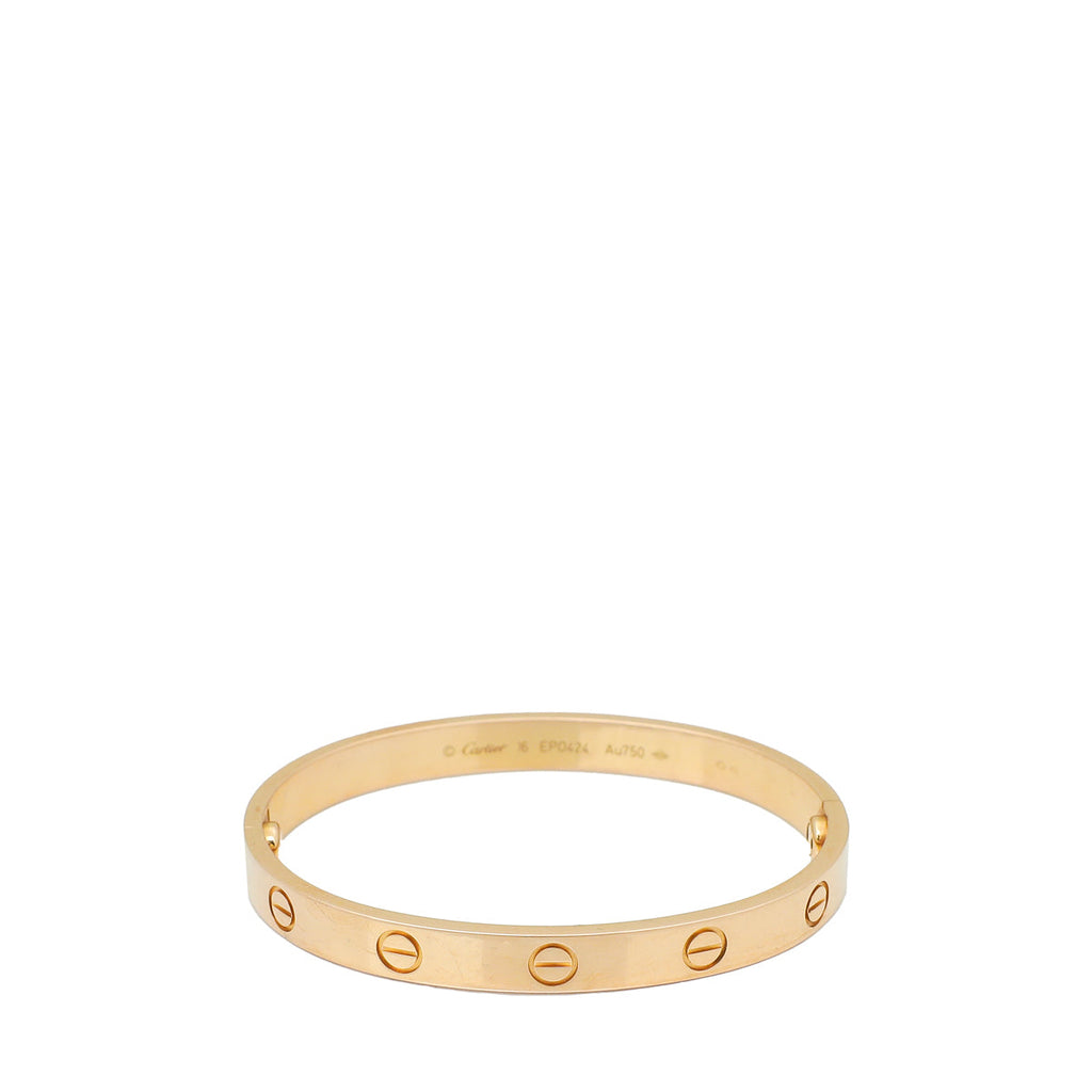 Cartier 18K Pink Gold Love Bracelet 16