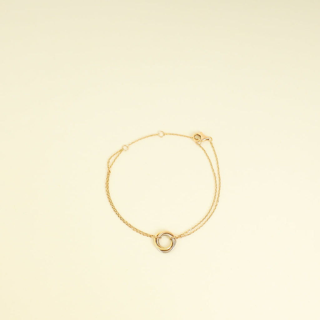 Cartier 18K Trinity Double Chain Bracelet