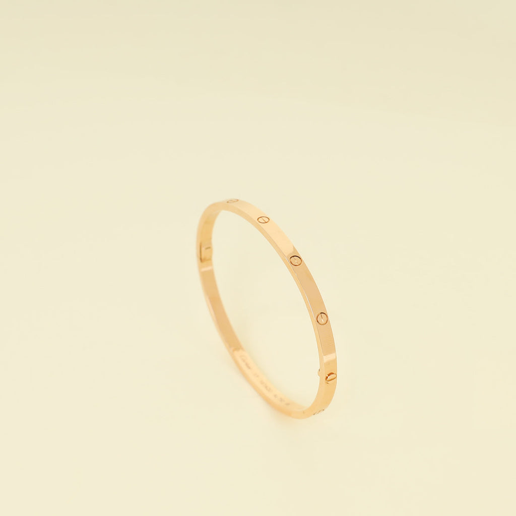 Cartier 18K Rose Gold Love Small Model Bracelet 17