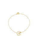 Cartier 18K Yellow Gold MOP Diamond Amulette De Cartier XS Model Bracelet