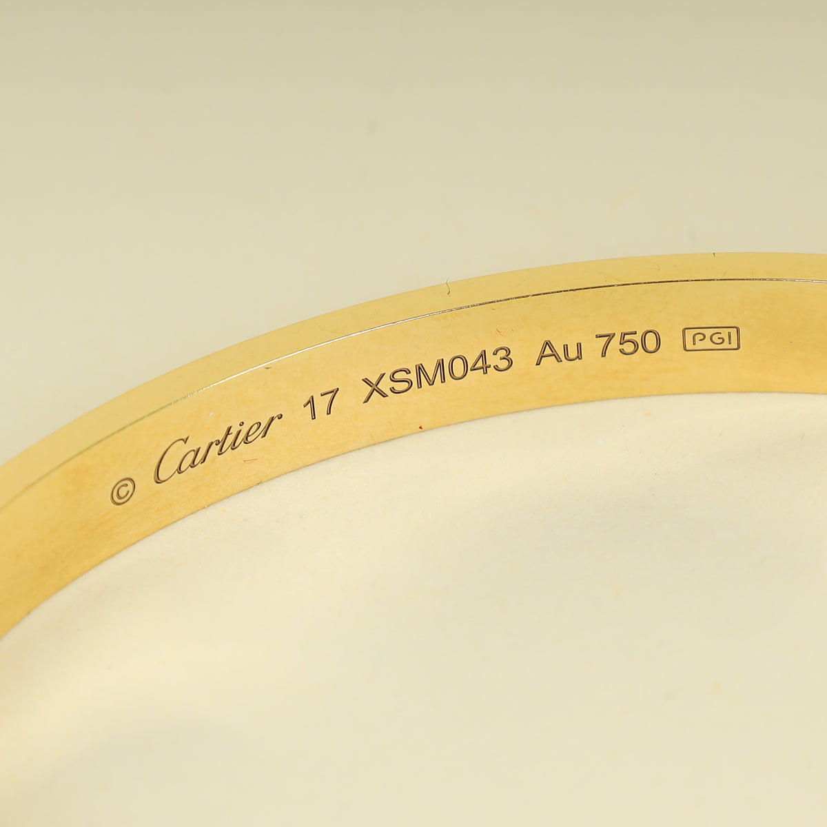 Cartier 18K Yellow Gold Classic Love Bracelet 17