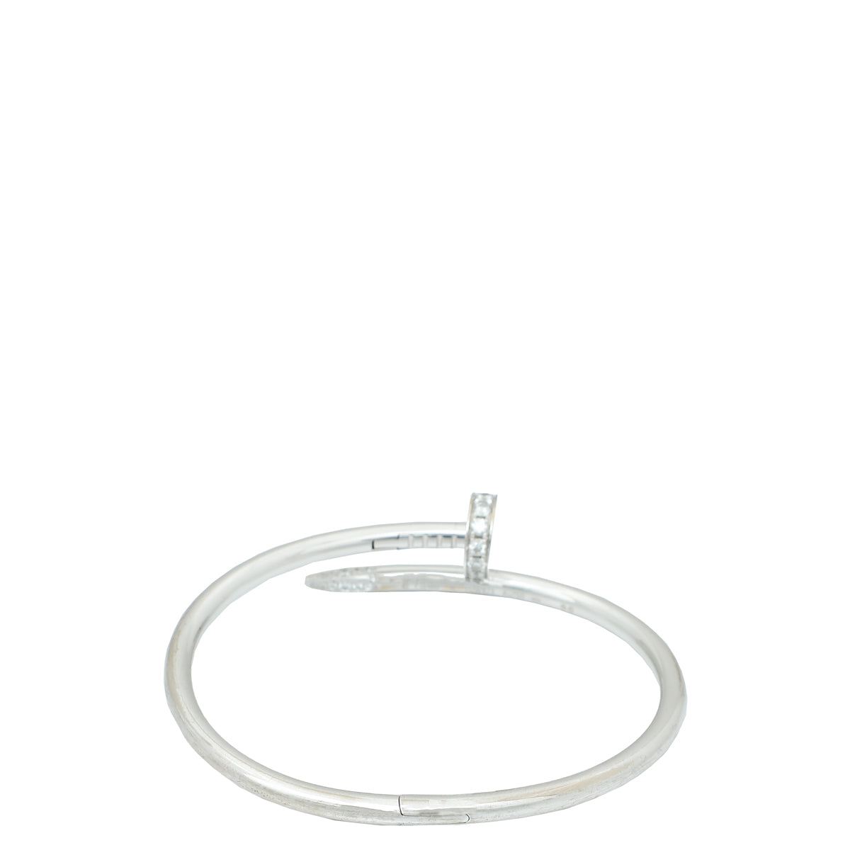 Cartier 18K White Gold Diamond Juste un Clou Bracelet 16