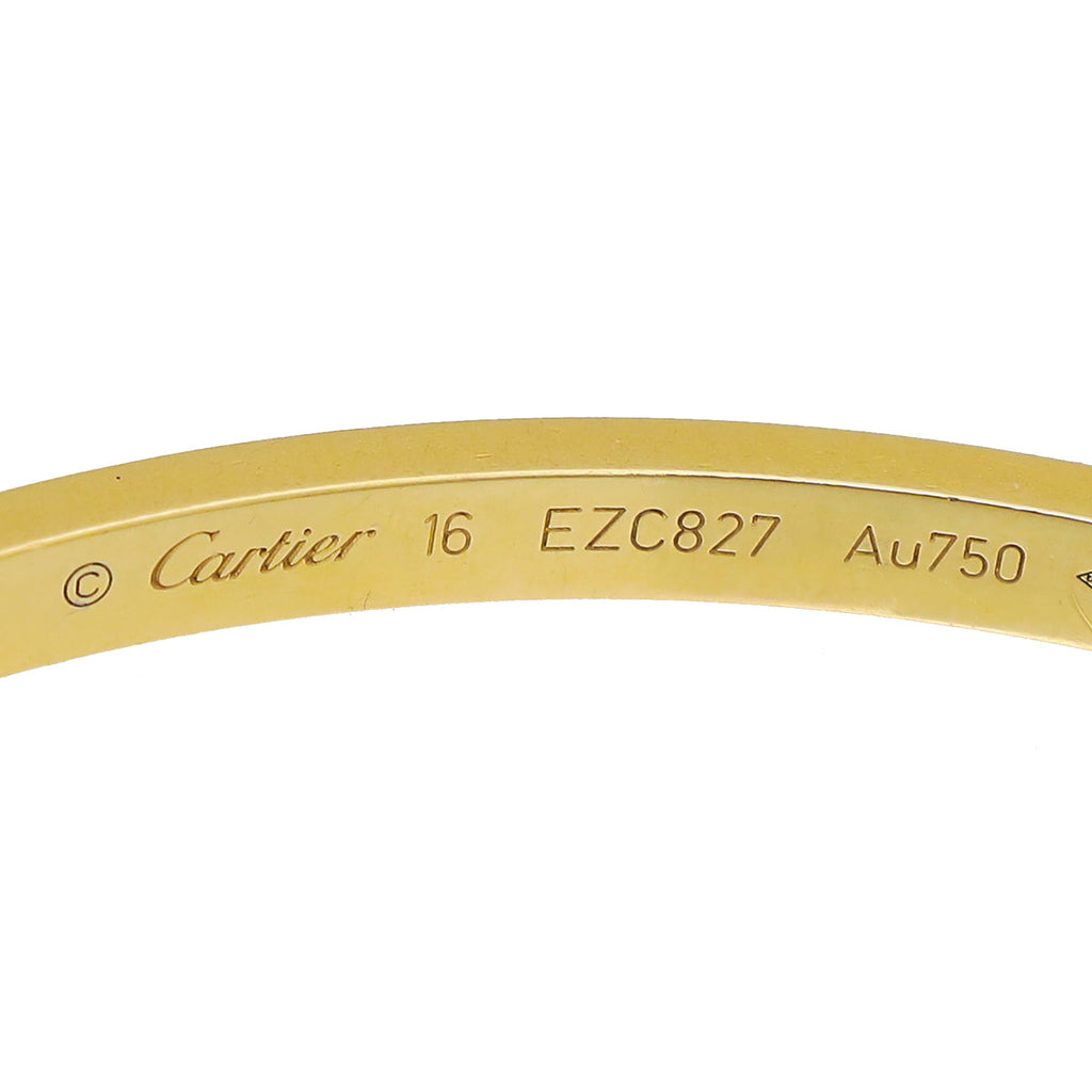 Cartier 18K Yellow Gold Love Small Model Bracelet