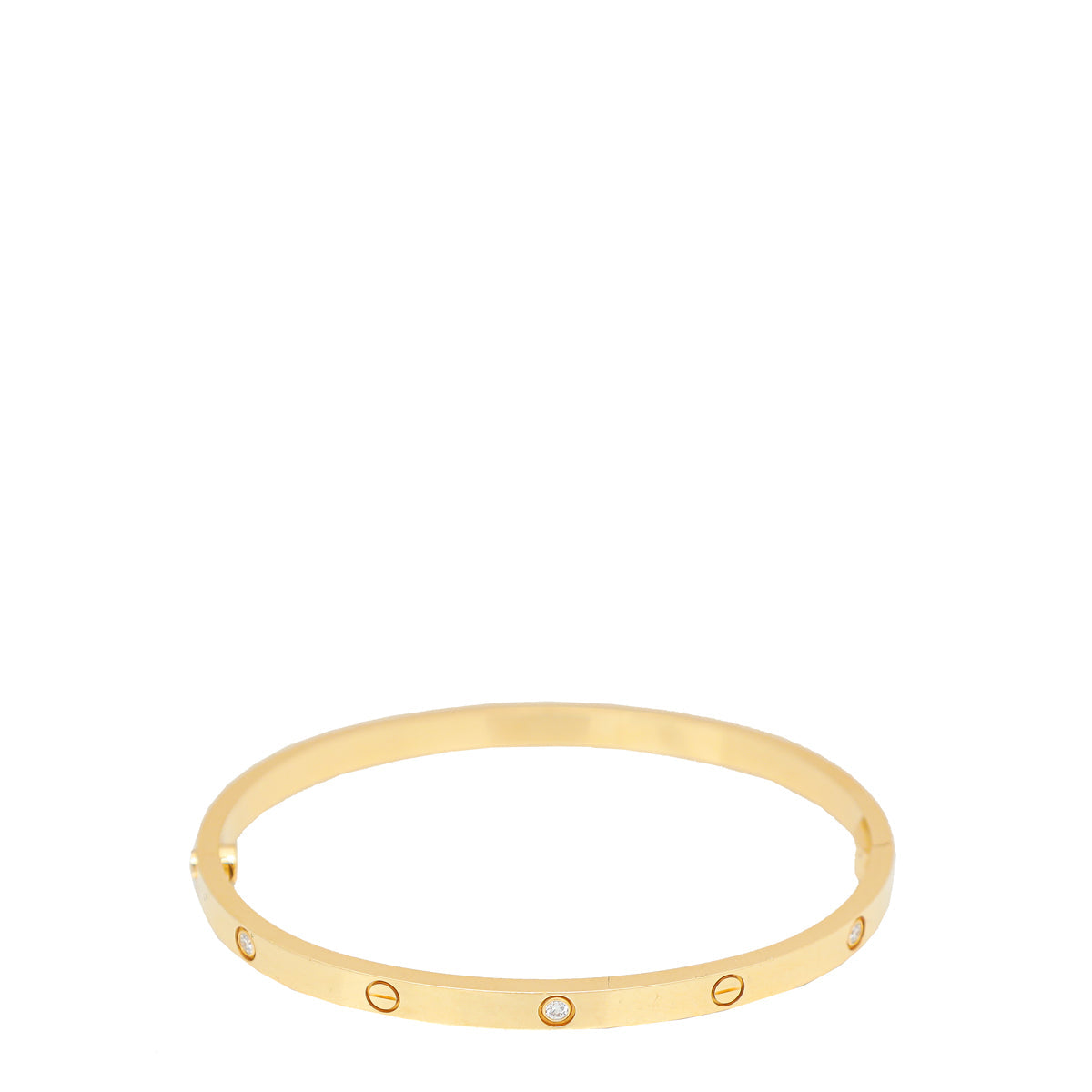 Cartier 18K Yellow Gold 6 Diamond Love Small Model Bracelet 16