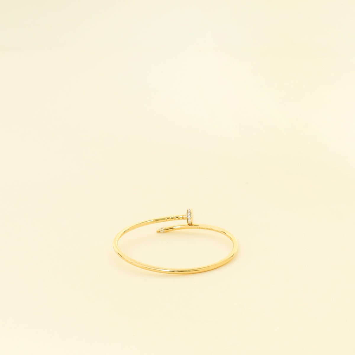 Cartier 18K Yellow Gold Juste Un Clou Diamond Small Model Bracelet 15