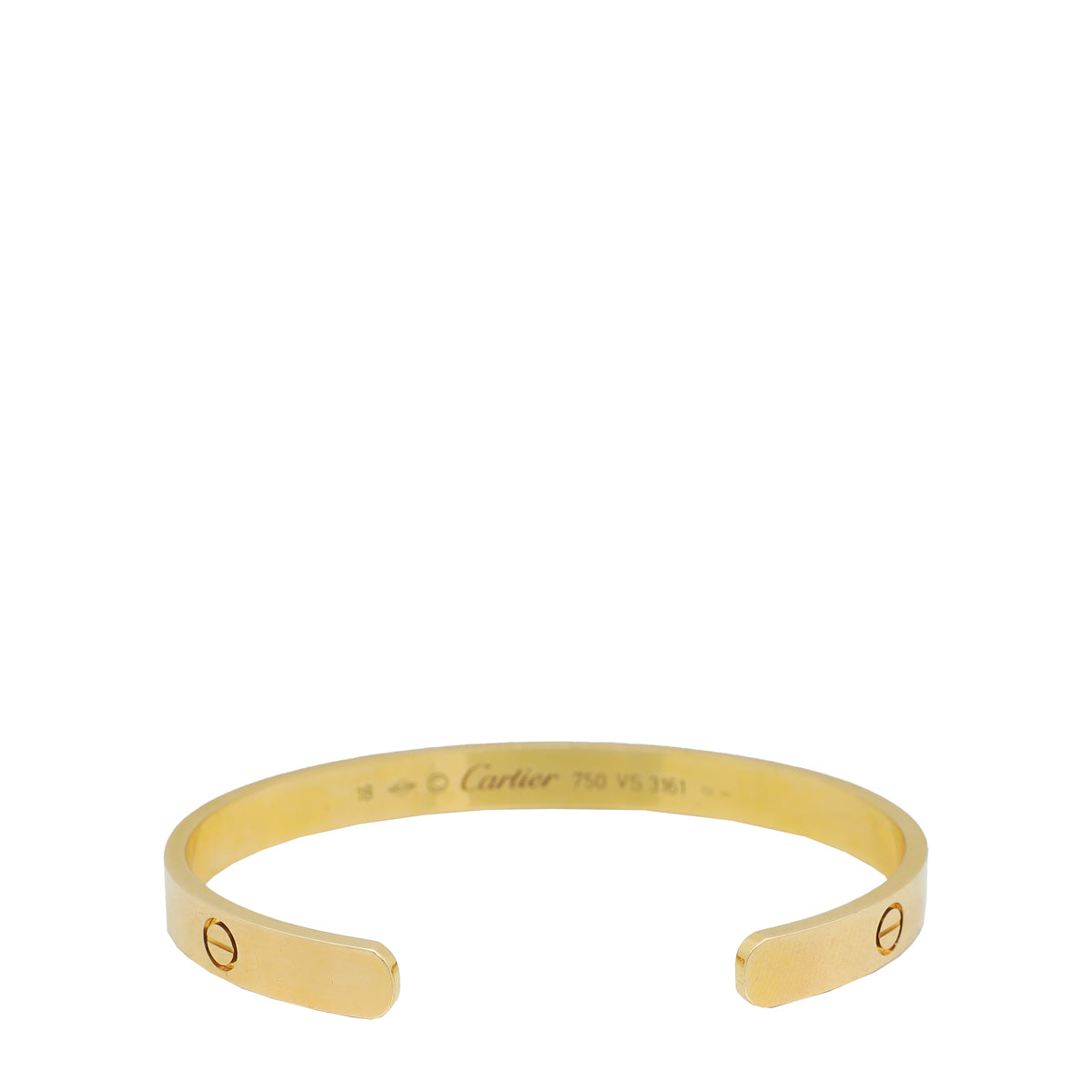 Cartier 18K Yellow Gold Love Cuff Bracelet 18
