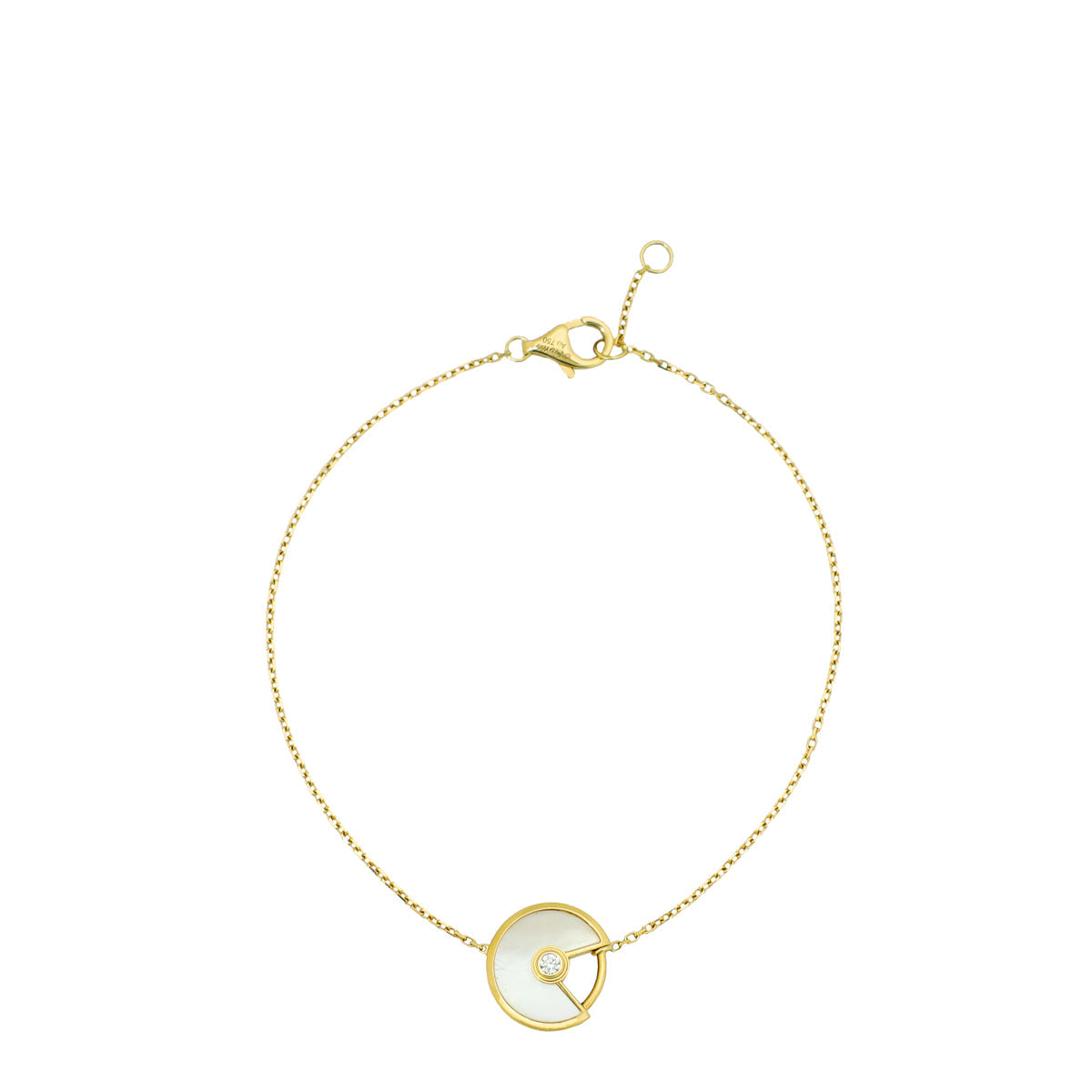 Cartier 18K Yellow Gold Diamond MOP Diamond Amulette XS Bracelet
