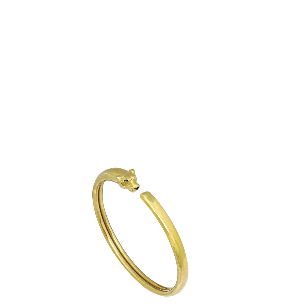 Cartier 18K Yellow Gold Onyx Panthere De Cartier Bracelet 16
