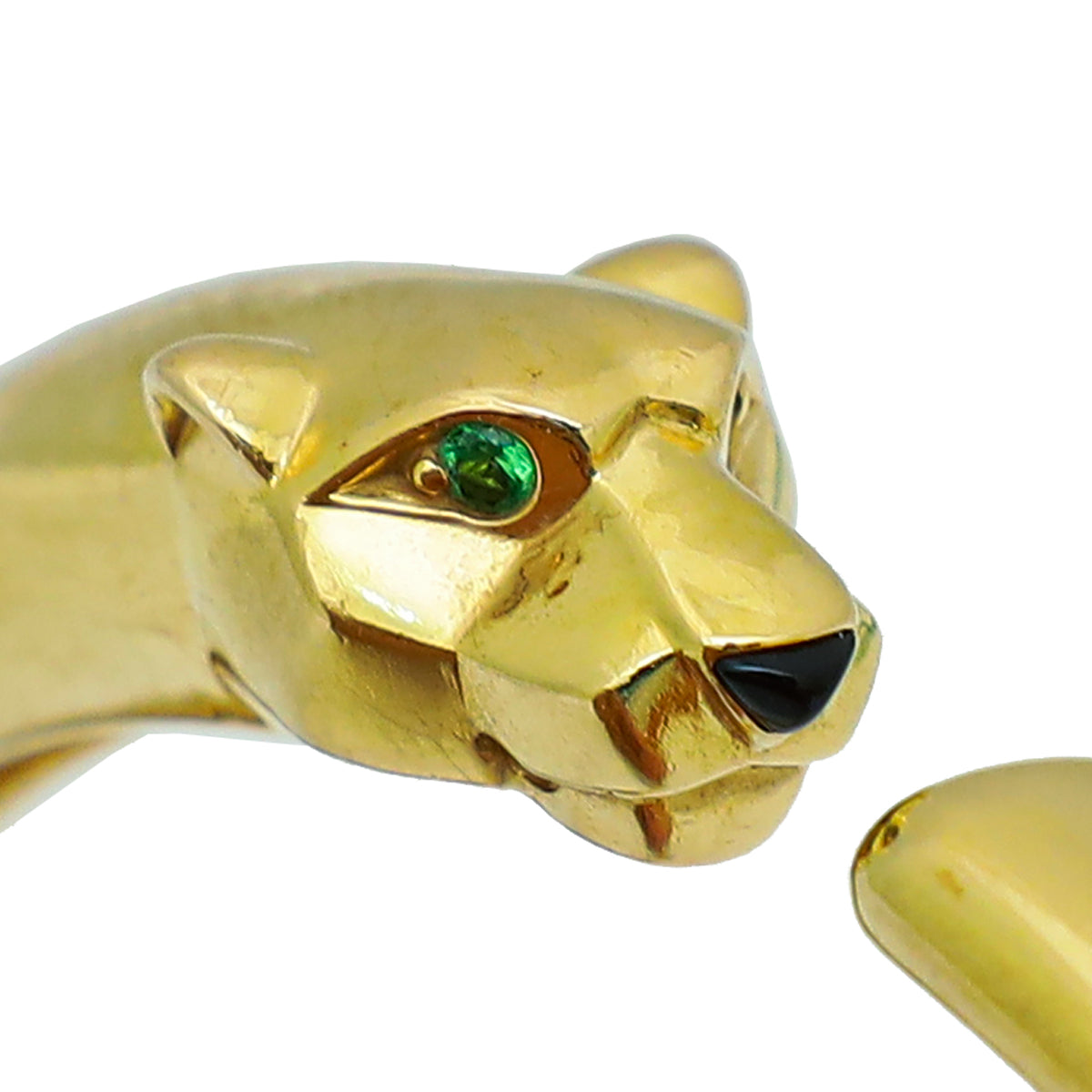 Cartier 18K Yellow Gold Onyx Panthere De Cartier Bracelet 16