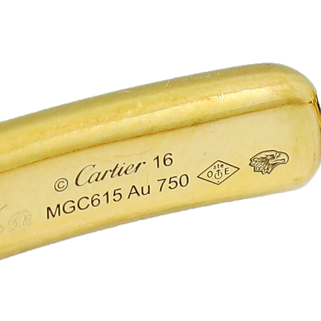 Cartier 18K Yellow Gold Onyx Panthere De Cartier Bracelet 16