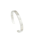 Cartier 18K White Gold Love 1 Diamond Cuff Bracelet 17