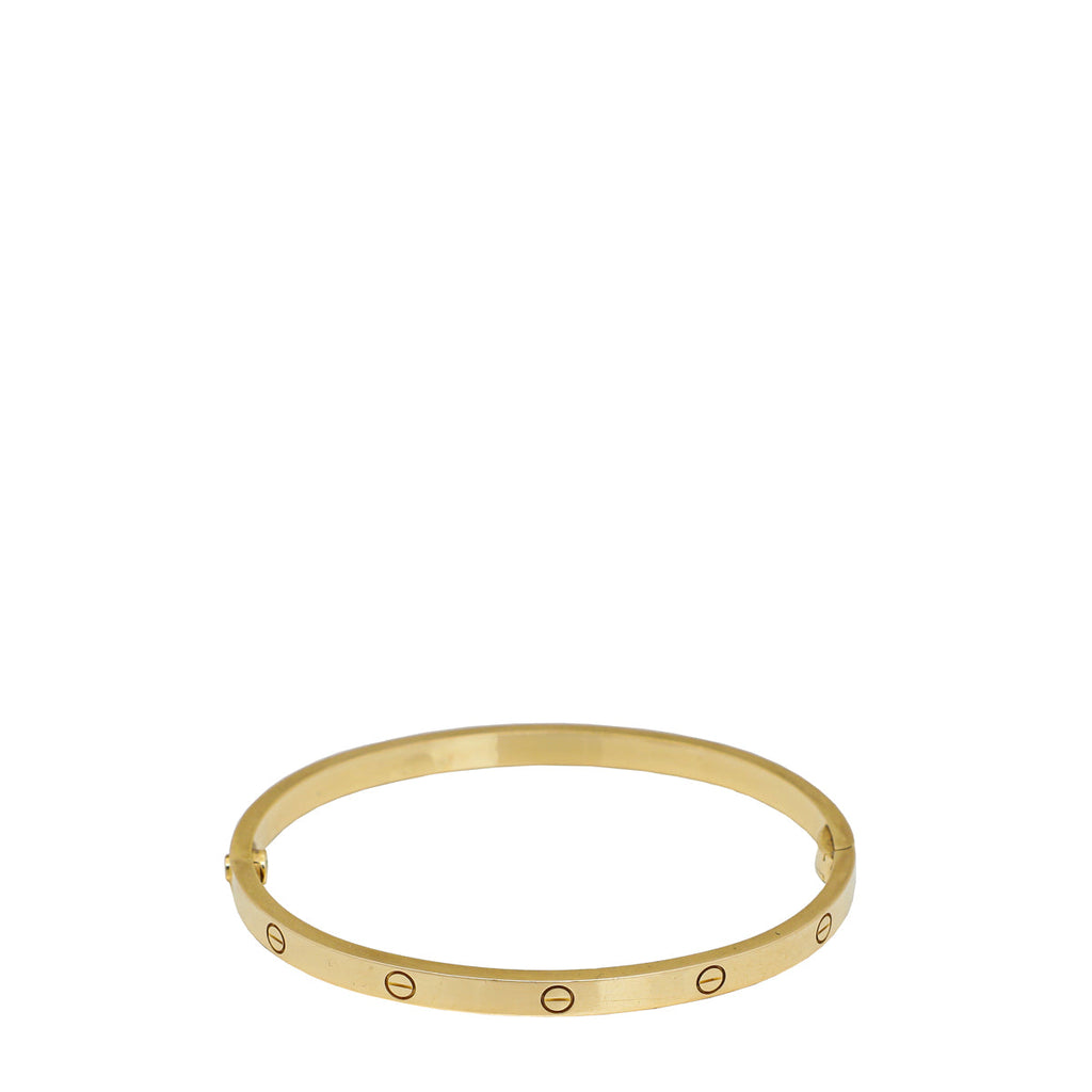 Cartier 18K Yellow Gold Love Small Model Bracelet 16