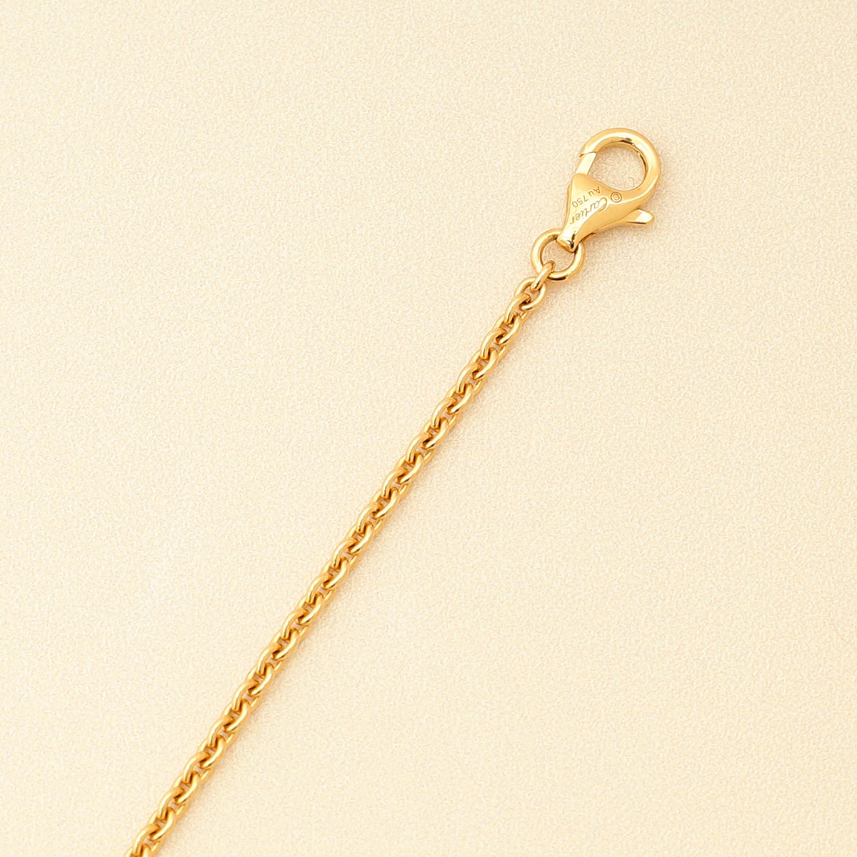 Cartier 18K Yellow Gold Love Hoop On Chain Bracelet 17