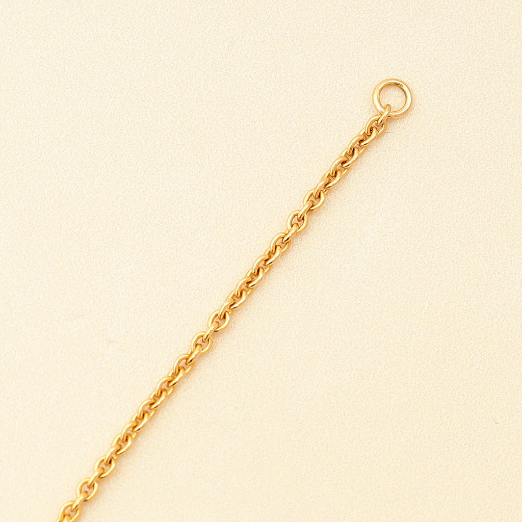 Cartier 18K Yellow Gold Love Hoop On Chain Bracelet 17