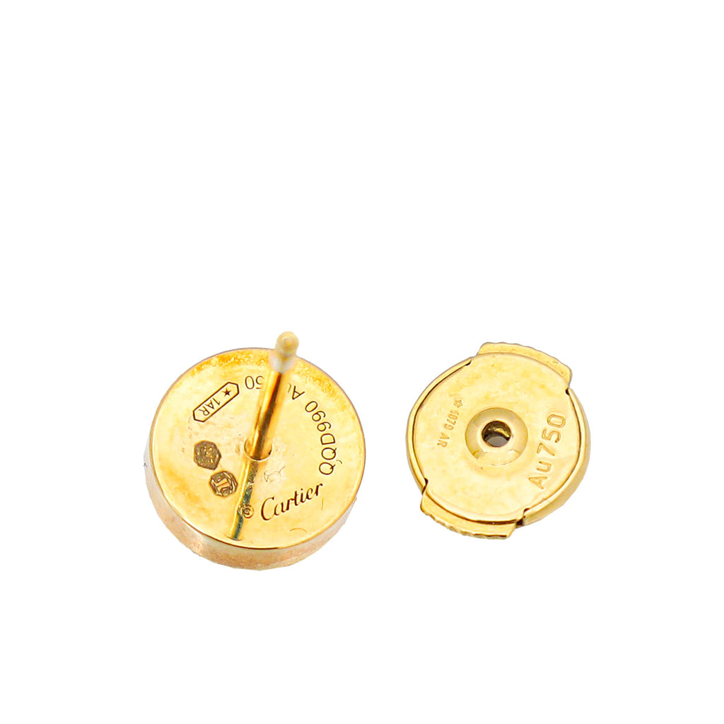 Cartier 18K Yellow Gold Love Stud Earrings