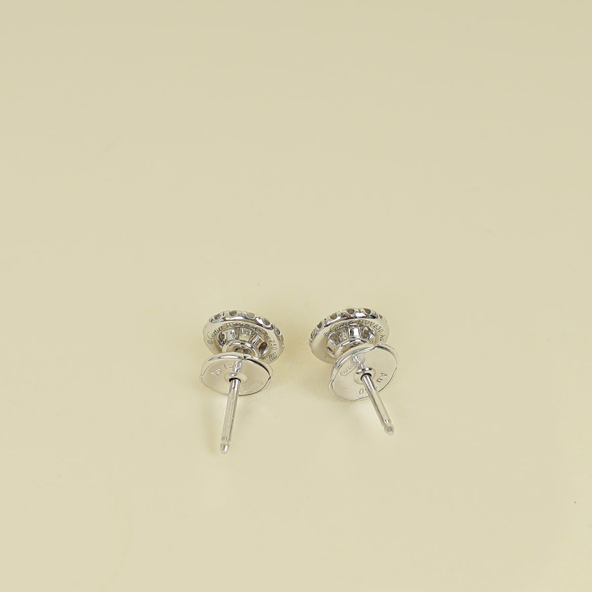 Cartier 18K White Gold Diamond Destinée Stud Earrings